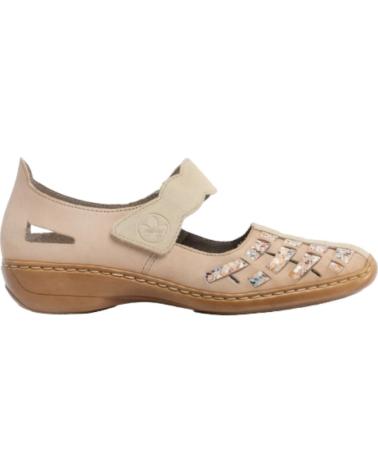 Chaussures RIEKER  pour Femme MERCEDITAS CONFORT BEIGE  60