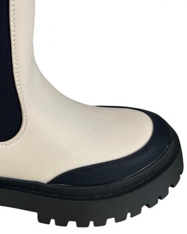 Botines de Mujer  BOTA MILITAR BLANCO Y NEGRO