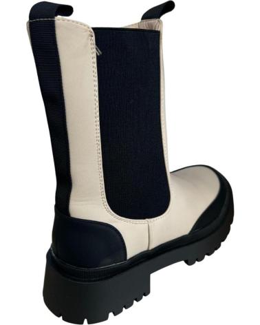 Botines de Mujer  BOTA MILITAR BLANCO Y NEGRO