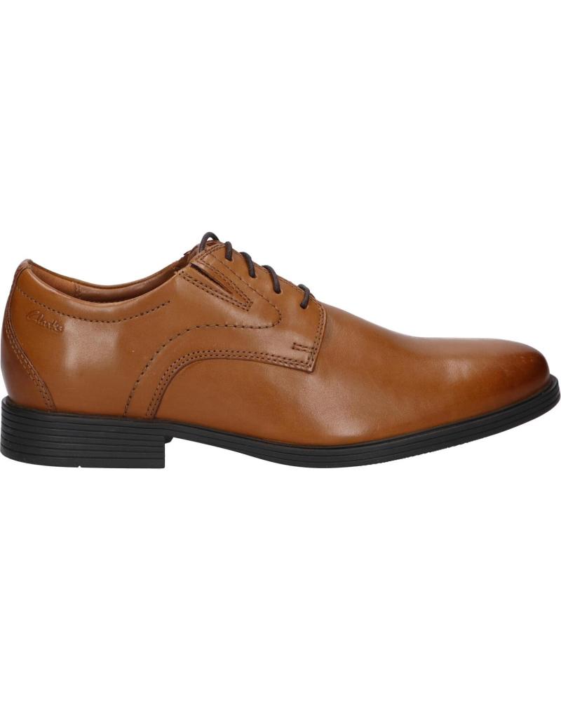 Sapatos CLARKS  de Homem 26152919 WHIDDON PLAIN  DARK TAN LEA
