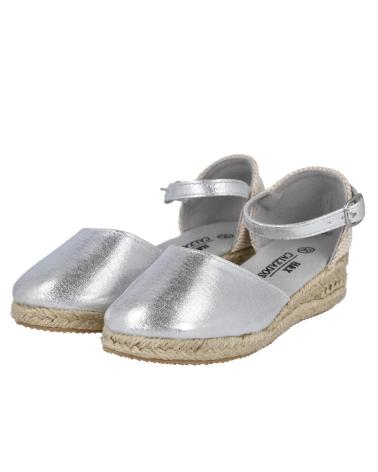 Sandalias de Niña BUBBLE BOBBLE 442-11 ALPARGATA VALENCIANA NINA PLATA