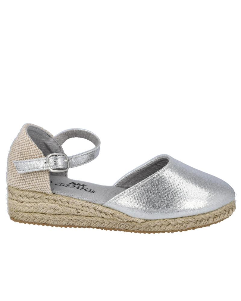 Sandalias de Niña BUBBLE BOBBLE 442-11 ALPARGATA VALENCIANA NINA PLATA