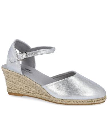 Sandalias de Mujer BUBBLE BOBBLE 088-7 ALPARGATAS ESPARTO MUJER PLATA