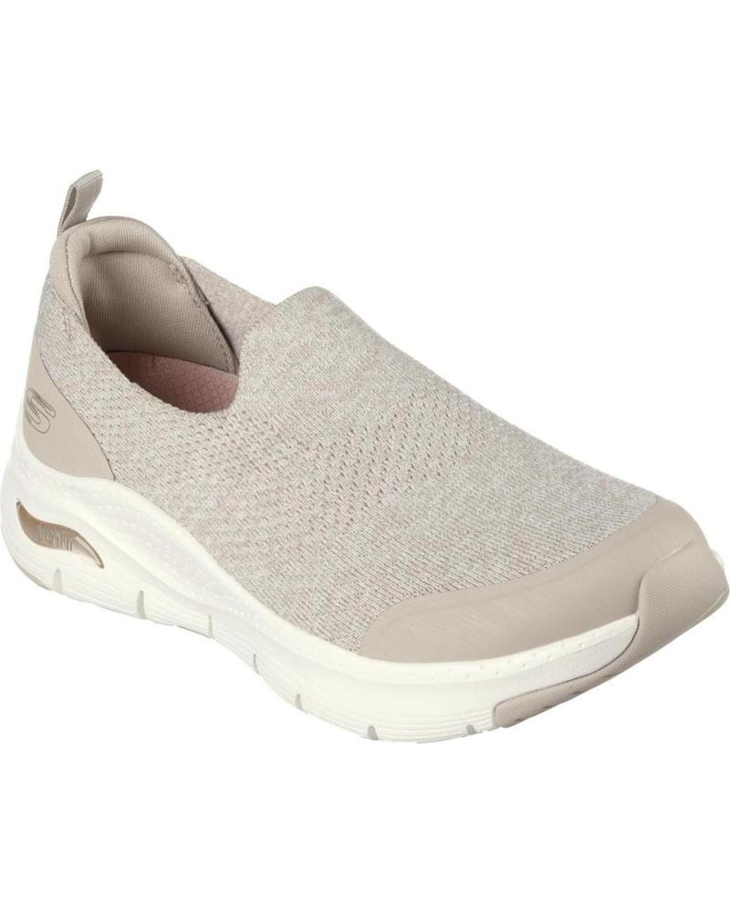 Shoes De Mujer SKECHERS ZAPATILLAS ARCH FIT QUICK START BEIGE