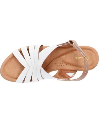 Sandales CLARKS  pour Femme 26171534 ELLERI GRACE  WHITE LEATHER