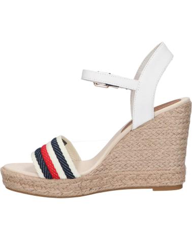 Sandalen für Damen TOMMY HILFIGER FW0FW07086 CORPORATE WEDGE YBL ECRU