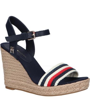 Sandalen für Damen TOMMY HILFIGER FW0FW07086 CORPORATE WEDGE DW6 SPACE BLUE