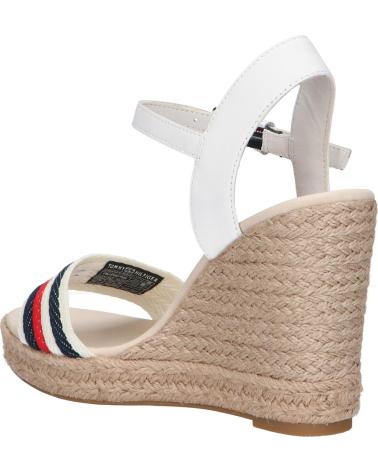 Sandalen für Damen TOMMY HILFIGER FW0FW07086 CORPORATE WEDGE YBL ECRU