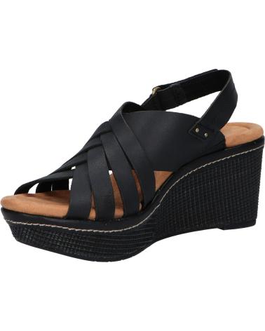 Woman Sandals CLARKS 26171531 ELLERI GRACE  BLACK LEATHER