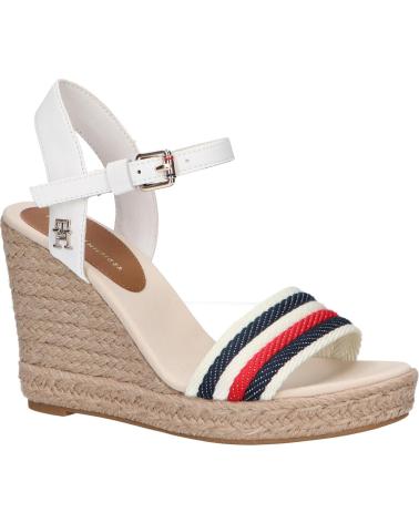 Sandalen für Damen TOMMY HILFIGER FW0FW07086 CORPORATE WEDGE YBL ECRU