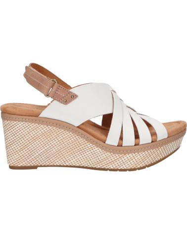 Sandales CLARKS  pour Femme 26171534 ELLERI GRACE  WHITE LEATHER