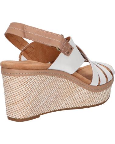 Sandales CLARKS  pour Femme 26171534 ELLERI GRACE  WHITE LEATHER