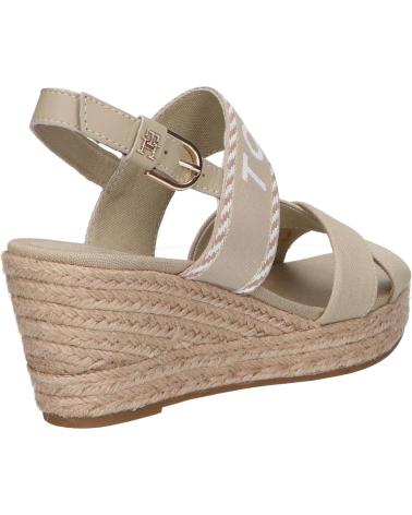 Sandalen für Damen TOMMY HILFIGER FW0FW07091 SEASONAL WEBBING MID WEDGE RBT SANDALWOOD