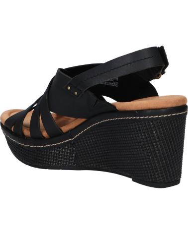 Woman Sandals CLARKS 26171531 ELLERI GRACE  BLACK LEATHER