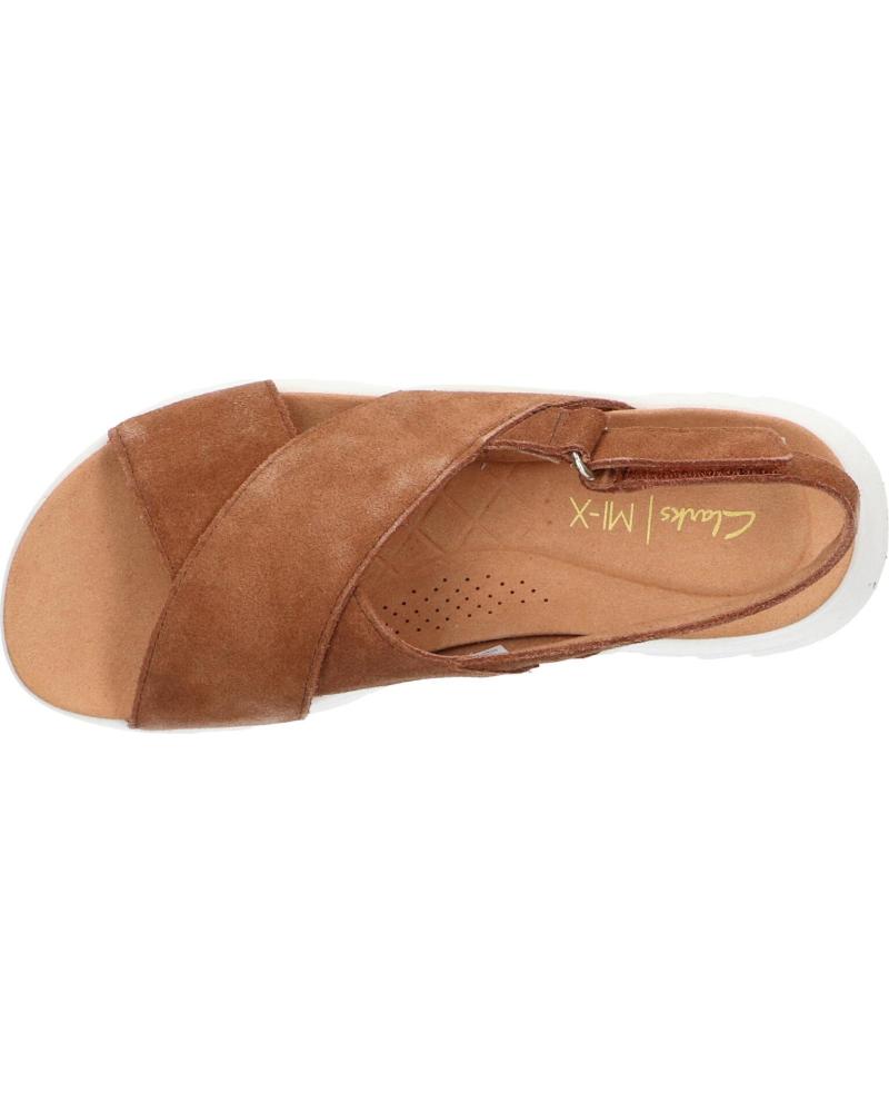 Sandals De Mujer CLARKS 26171950 DASHLITE WISH DARK TAN SUEDE