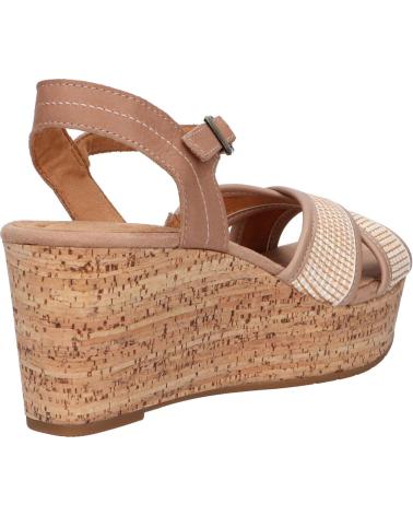 Woman Sandals CLARKS 26171442 ELLERI PLUM  PRALINE LEATHER