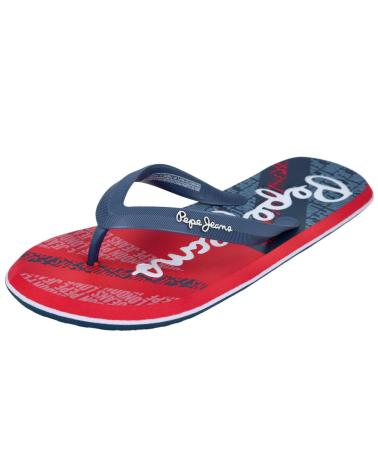 Man Flip flops PEPE JEANS PMS70130 WHALE FLAG ROJO