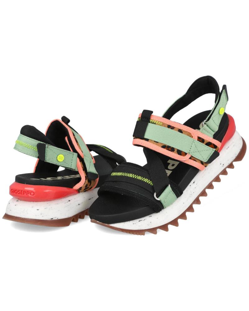 GIOSEPPO Dames Clarcona Sandaal - Plateau Hak 5,5 Cm, Gevlochten Leer, Comfortabele Binnenzool