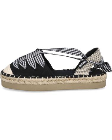 Sandalias CONGUITOS  de Mujer y Niña NV556205 ALPARGATAS ESPARTO N  NEGRO