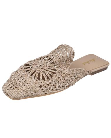 Zapatos de Mujer L&R SHOES K236 MULES PLANOS MUJER MARRON