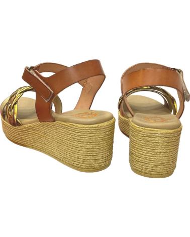 Sandálias PORRONET  de Mulher SANDALIAS PIEL CUERO-ORO  CUERO PLATINO
