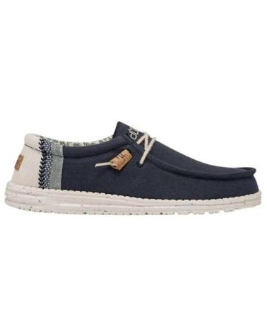 Nauticos HEY DUDE  de Hombre WALLY LINEN NATURAL  AZUL
