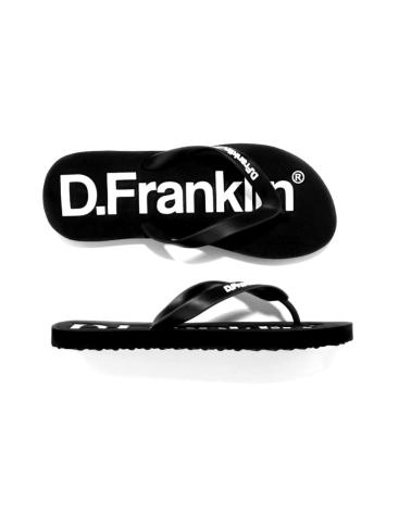 Chanclas de Hombre D FRANKLIN D FRANLIN - SANDALIA DEDO HOMBRE LOGO WHITE BLACK