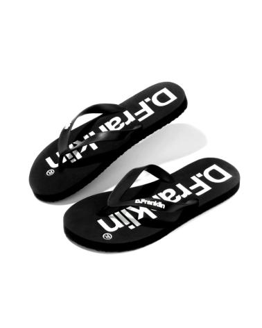 Chanclas de Hombre D FRANKLIN D FRANLIN - SANDALIA DEDO HOMBRE LOGO WHITE BLACK