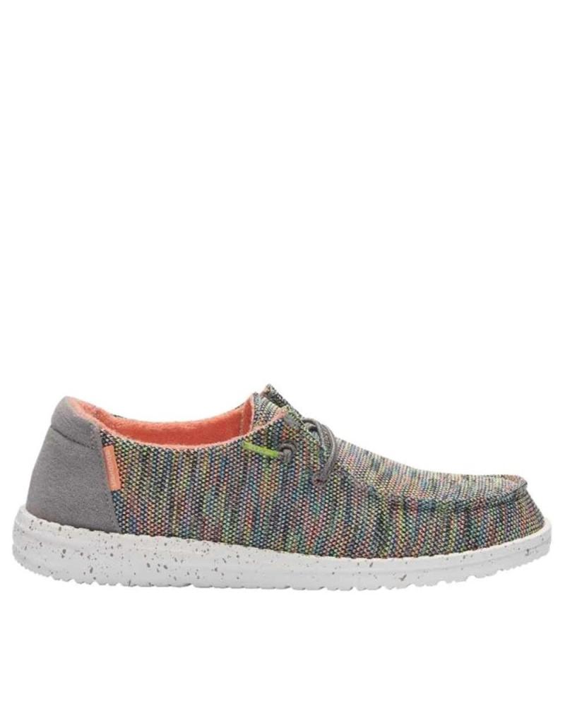 Woman shoes HEY DUDE WENDY SOX-PEACOCK PINK GRIS MULTI  GRIS