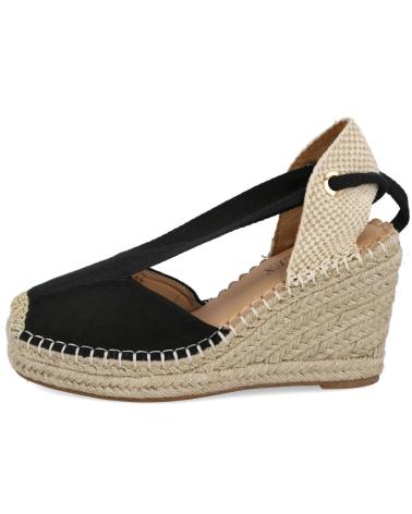 Zapatos de cuña de Mujer HISPAFLEX 2270 ALPARGATAS ESPARTO MUJER NEGRO