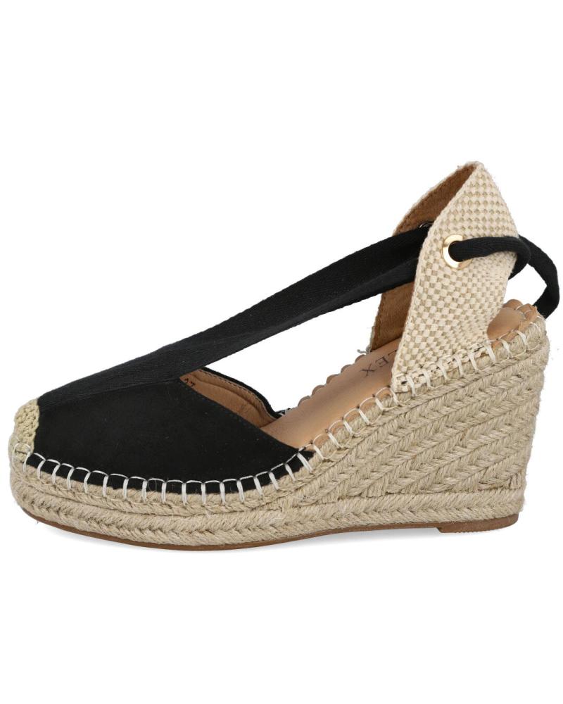 Zapatos de cuña de Mujer HISPAFLEX 2270 ALPARGATAS ESPARTO MUJER NEGRO