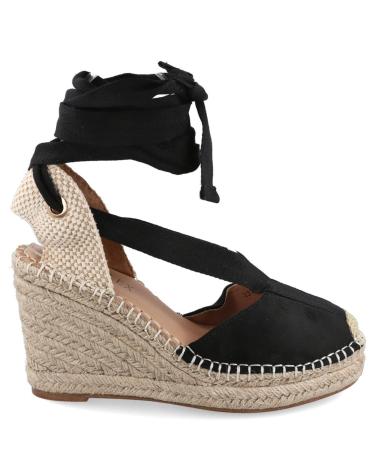 Zapatos de cuña de Mujer HISPAFLEX 2270 ALPARGATAS ESPARTO MUJER NEGRO