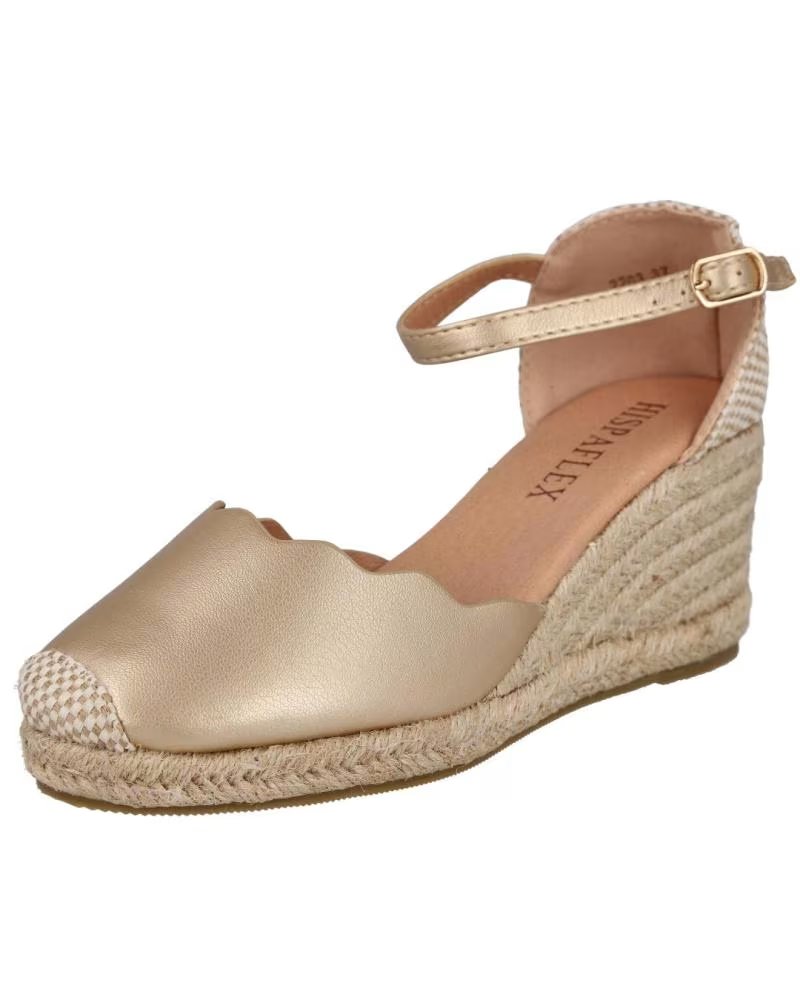 Chaussures à Talons Compensés Forever Couleur Or Taille 6 US - Occasion Glamour