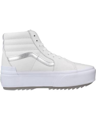 Sportif pour Femme et Homme et Fille et Garçon VANS OFF THE WALL UA SK8-HI STACKED BLANCO