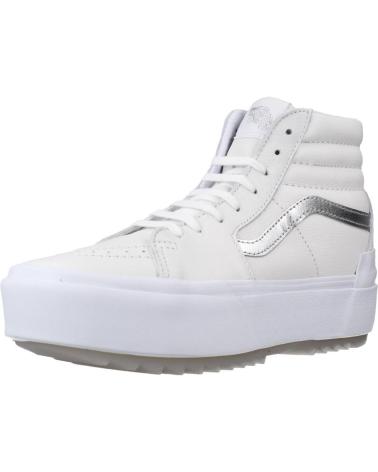 Sportif pour Femme et Homme et Fille et Garçon VANS OFF THE WALL UA SK8-HI STACKED BLANCO