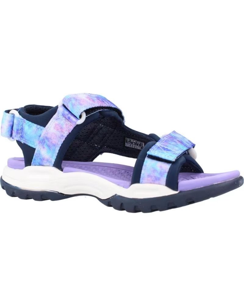 Geox Borealis Girl B – Sandales Fille Respirantes, Semelle Brevetée, Bout Renforcé, Scratch Facile, Dès 6 Ans