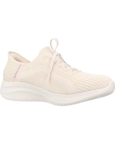 Woman Zapatillas deporte SKECHERS 149710-NAT NATURAL KNIT-PERIWINKLE TRIM  BEIS