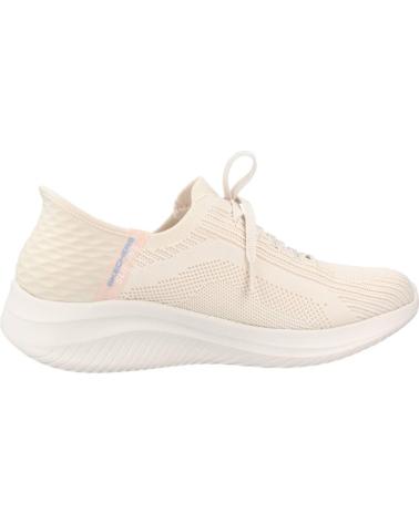 Woman Zapatillas deporte SKECHERS 149710-NAT NATURAL KNIT-PERIWINKLE TRIM  BEIS