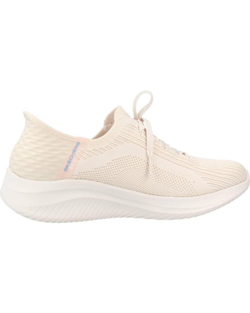 Woman Zapatillas deporte SKECHERS 149710-NAT NATURAL KNIT-PERIWINKLE TRIM  BEIS