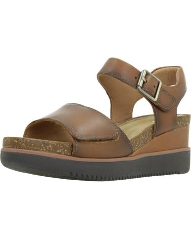 Woman Zapatos de cuña CLARKS LIZBY STRAP MARRON