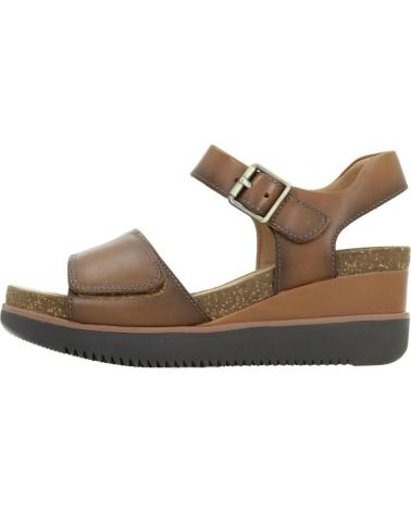 Woman Zapatos de cuña CLARKS LIZBY STRAP MARRON