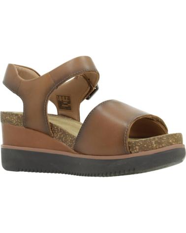 Woman Zapatos de cuña CLARKS LIZBY STRAP MARRON