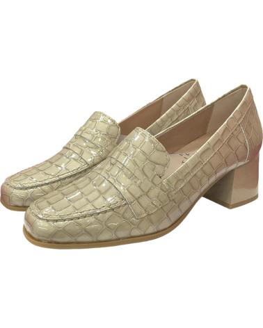 Zapatos de tacón de Mujer PITILLOS ZAPATOS TACON PIEL CHAROL COCO BEIGE COCO SIOUX PIEDRA