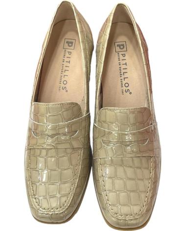 Zapatos de tacón de Mujer PITILLOS ZAPATOS TACON PIEL CHAROL COCO BEIGE COCO SIOUX PIEDRA