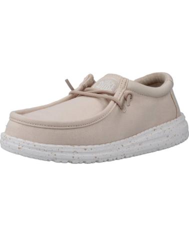 Chaussures pour Garçon HEY DUDE WALLY YOUTH SLUB CANVAS NUDE