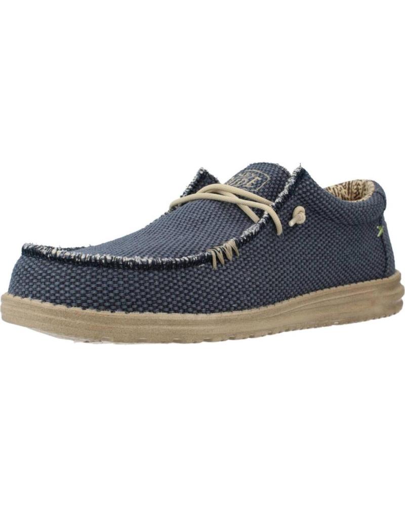 Zapatos Planos Hey Dude Wally Braided Para Hombre - Estilo Mocasín, Suela Sintética Y Cierre De Cordones