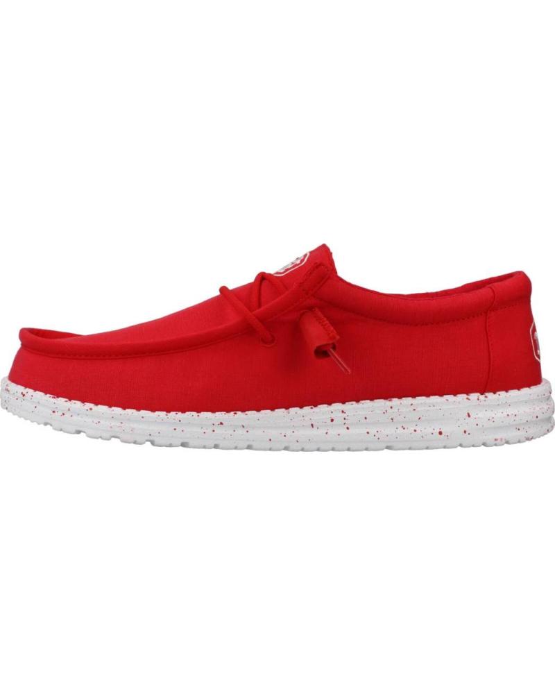 Woman and Man Trainers HEY DUDE WALLY SLUB CANVAS ROJO