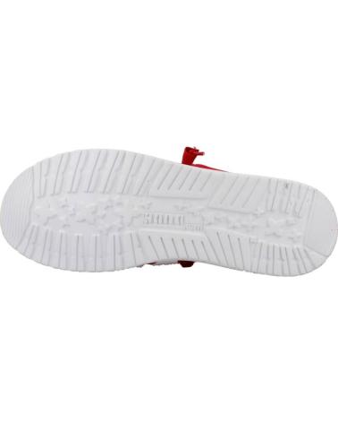 Woman and Man Trainers HEY DUDE WALLY SLUB CANVAS ROJO