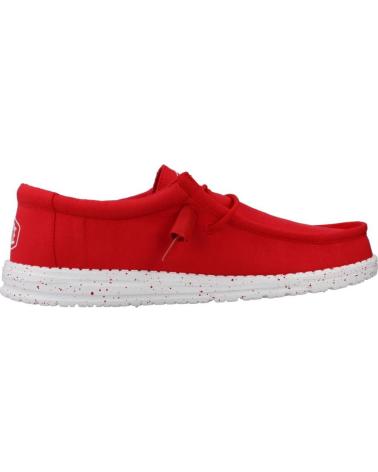 Woman and Man Trainers HEY DUDE WALLY SLUB CANVAS ROJO
