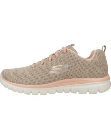 Woman Trainers SKECHERS GRACEFUL TWISTED FORTUNE  MARRON CLARO